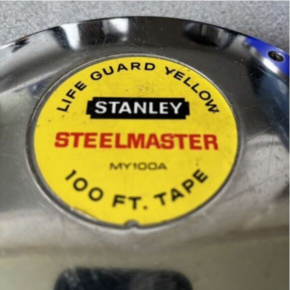 Stanley Steelmaster Vintage MY100A Life Guard Yellow 100 Ft. Tape Measure Real - Picture 2 of 5